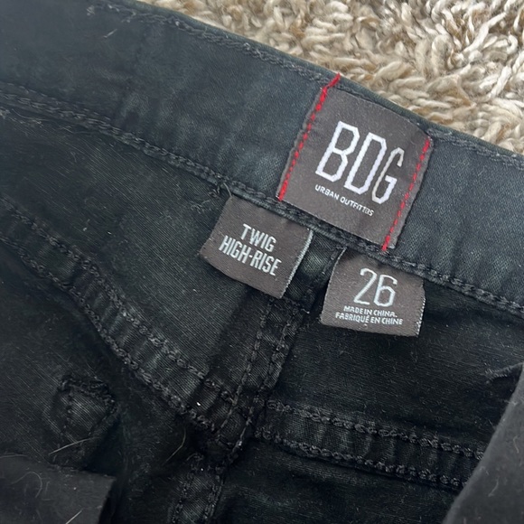 Urban Outfitters BDG Jeans Twig High Rise Skinny Distressed Black size 26 - Picture 11 of 14